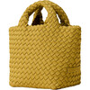 Women's St. Barths Hand-Woven Neoprene Crossbody Strap Petit Tote, Chartreuse - Bags - 2