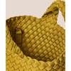 Women's St. Barths Hand-Woven Neoprene Crossbody Strap Petit Tote, Chartreuse - Bags - 3