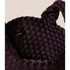 Women's St. Barths Hand-Woven Neoprene Crossbody Strap Petit Tote, Aubergine - Bags - 3