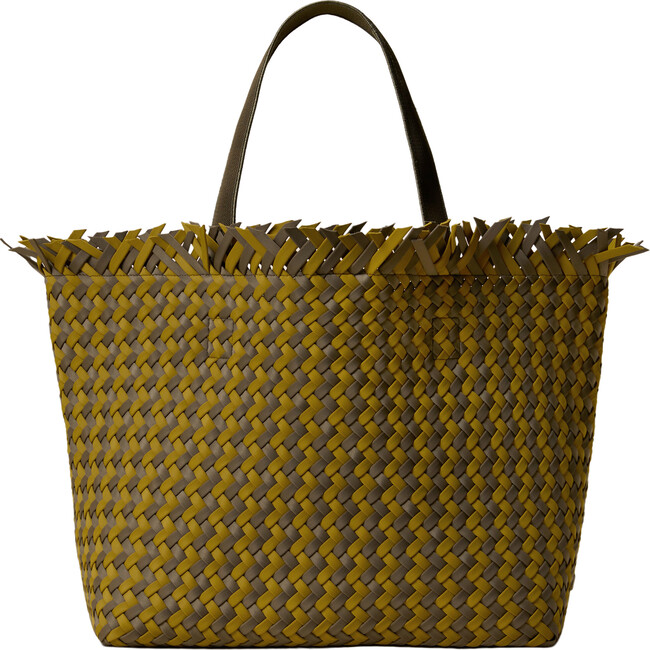 Women's Havana Hand-Woven Neoprene Magnetic Snap Large Tote, Palma