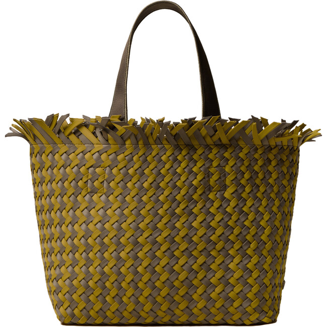 Women's Havana Hand-Woven Neoprene Magnetic Snap Medium Tote, Palma