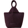 Women's Kyoto Hand-Woven Neoprene Elbow Loop Clutch Bag, Aubergine - Bags - 1 - thumbnail