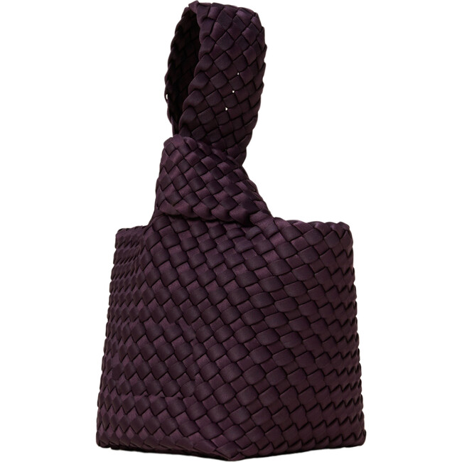 Women's Kyoto Hand-Woven Neoprene Elbow Loop Clutch Bag, Aubergine - Bags - 2