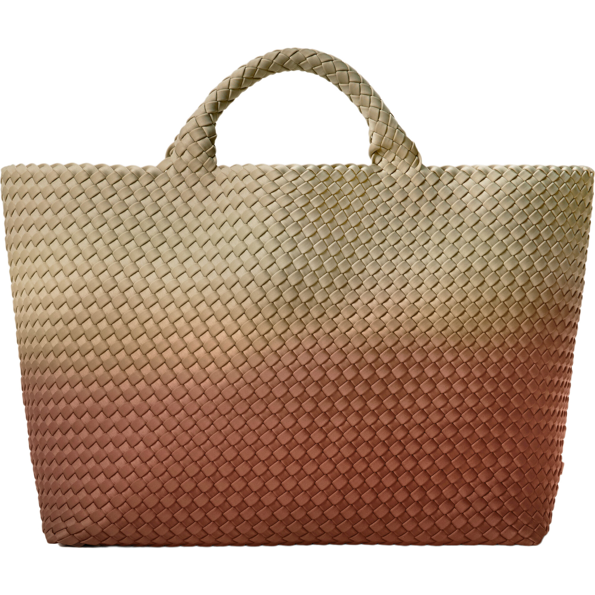 Women's St. Barths Large Handwoven Tote Dip Dyed, Java - OS - Bags - 1