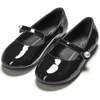 Elin Glossy Patent Leather Pointed Toe Mary Jane Shoes, Black - Mary Janes - 2