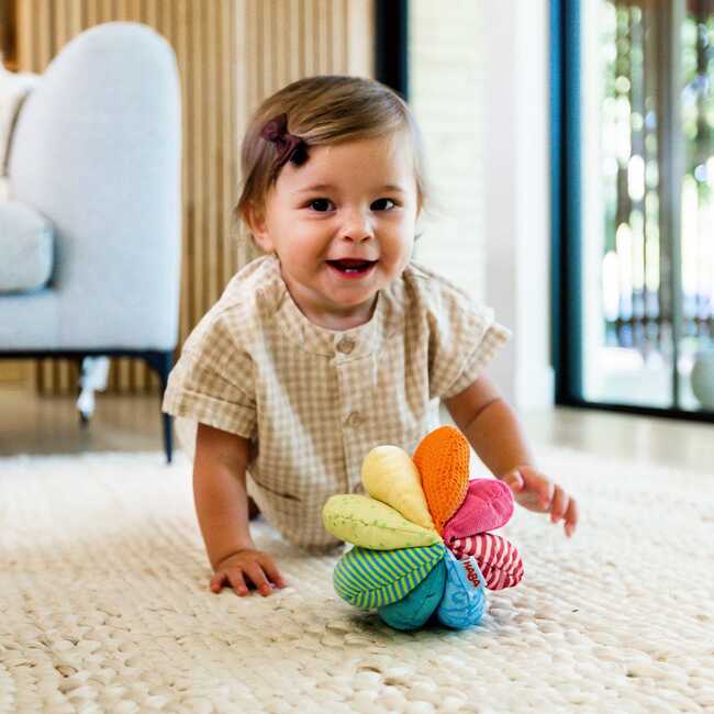 Rainbow Fabric Baby Ball - Developmental Toys - 5