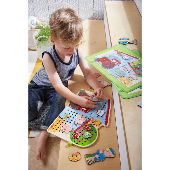 Farm Threading & Lacing Game - Developmental Toys - 3