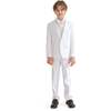 Peak Lapel Trim Wool Suit, White - Suits & Separates - 2