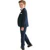 Peak Lapel Trim Wool Suit, Navy - Suits & Separates - 5