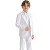 Peak Lapel Trim Wool Suit, White - Suits & Separates - 6