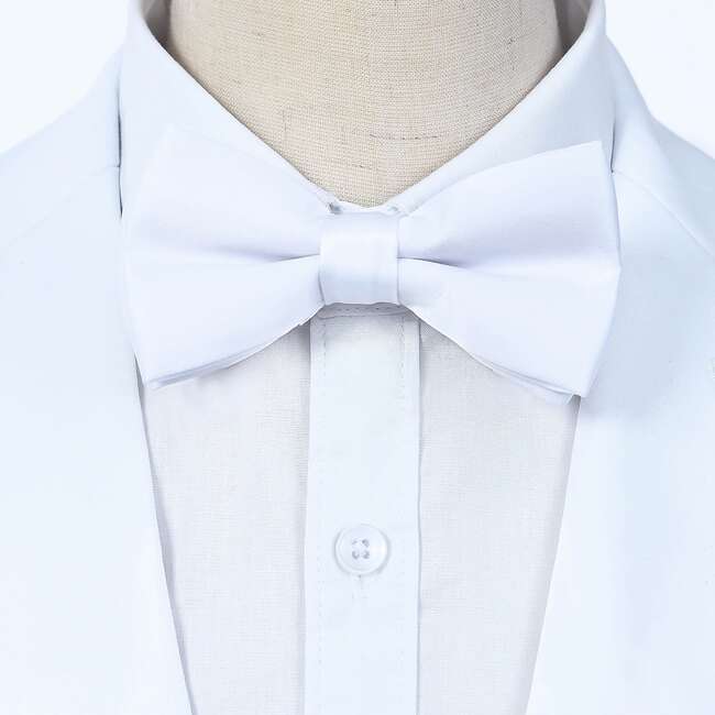 Peak Lapel Trim Wool Suit, White - Suits & Separates - 7