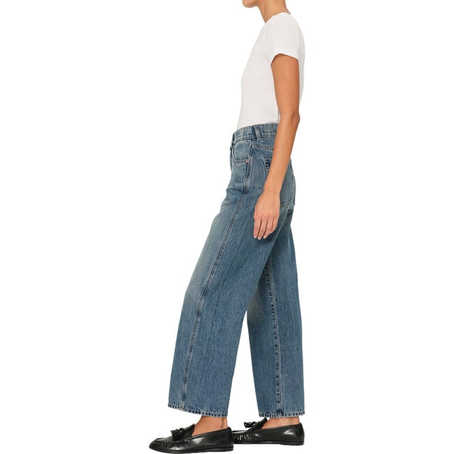 Women's Taylor Ultra High Rise Relaxed Crop Barrel Jeans, Endless Sea - Jeans - 3