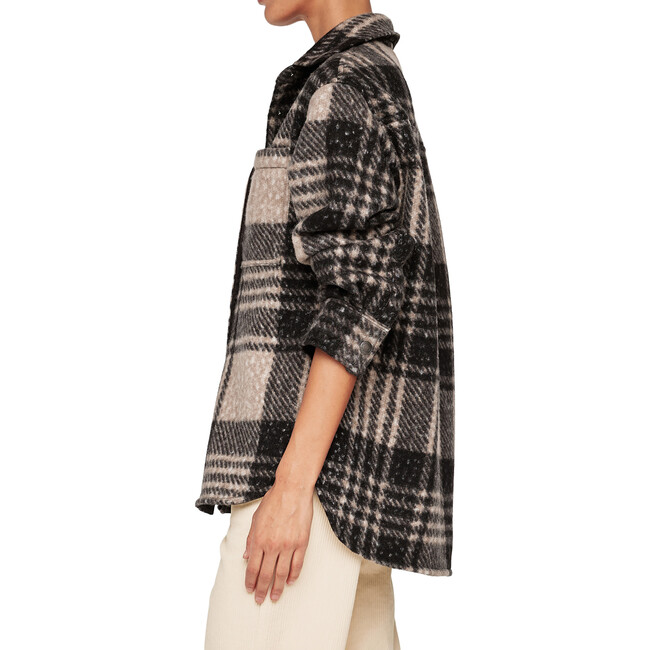 Women's Faye Plaid Long Sleeve Relaxed Fit Button-Down Shirt , Fuzzy - Shirts - 4