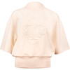 Women's Monogram Mock Neck Flowy Long Sleeve Sweatshirt, Ivory - Sweatshirts - 1 - thumbnail