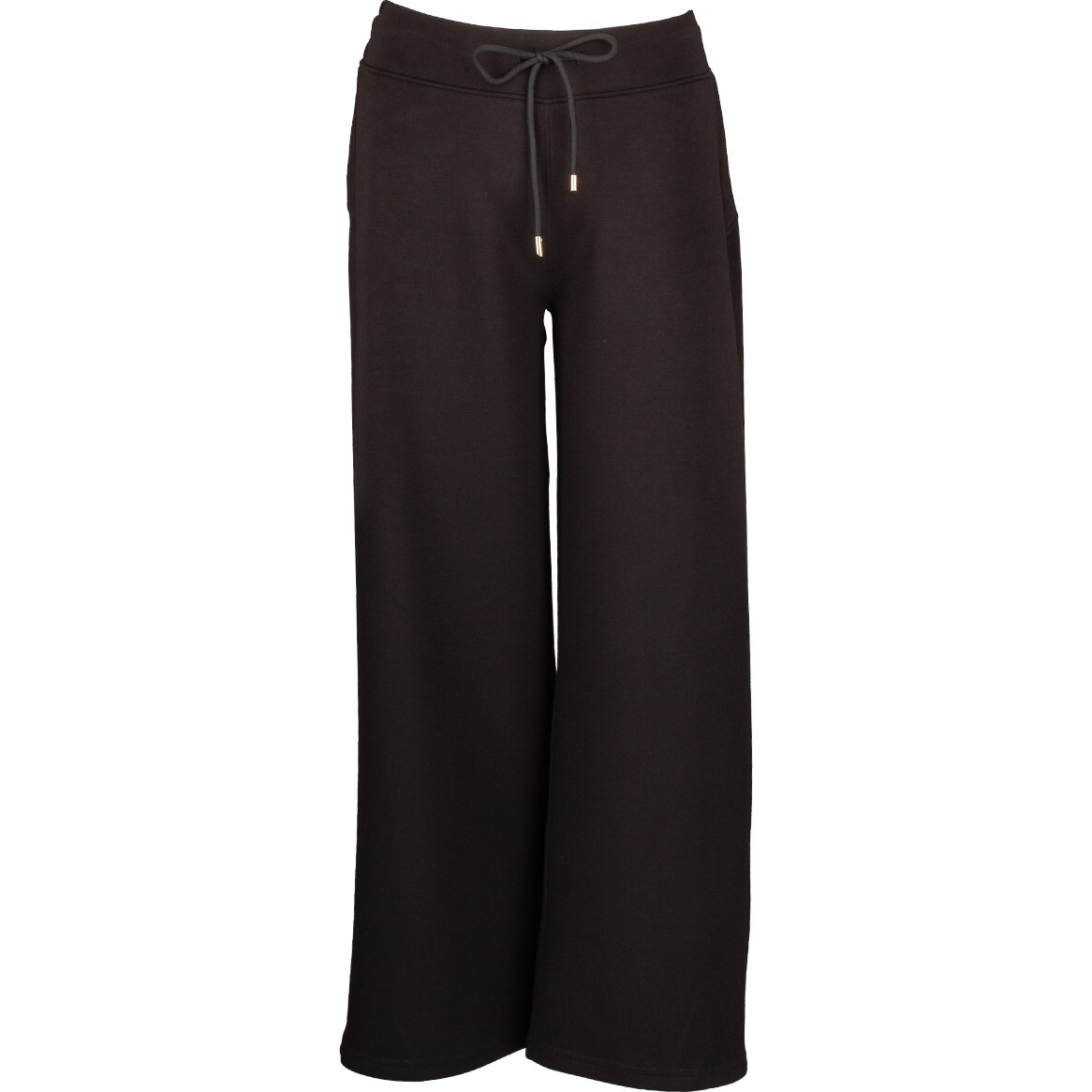 Women's Tie Waist Cozy Crop Fit Lounge Pants, Black - Pants - 1