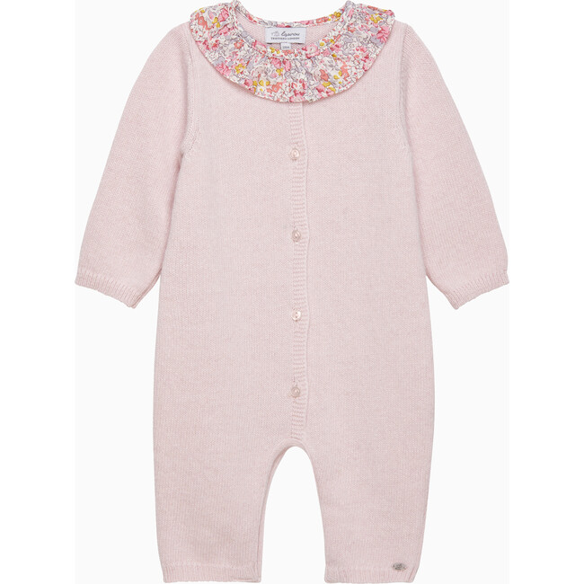 Little Liberty Claire Floral Print Long Sleeve One-Piece, Pink & Claire Aude