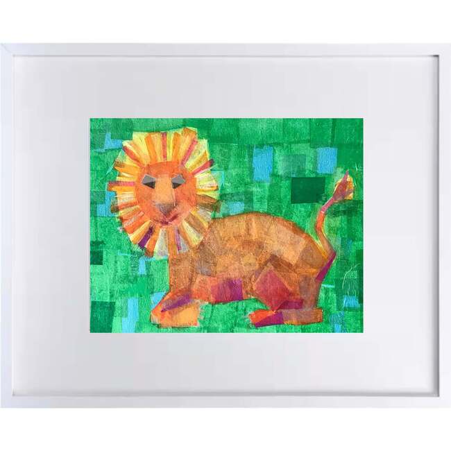 Lion Print 8x10 Horizontal Frame, Green