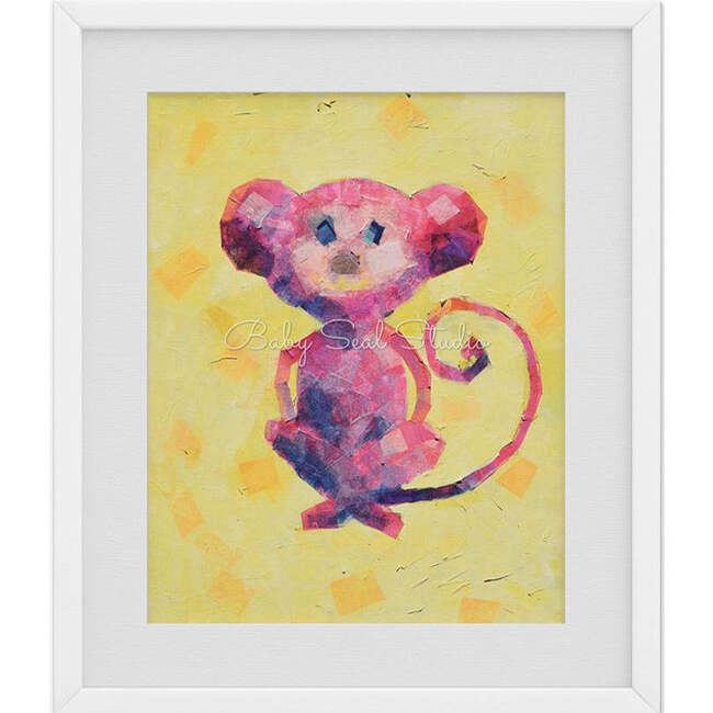 Cheeky Monkey Print 11x14 Vertical Frame, Purple