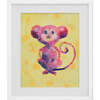 Cheeky Monkey Print 11x14 Vertical Frame, Purple - Wall Décor - 1 - thumbnail