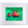 Old Fashioned Steam Train Print 11x14 Horizontal Frame, Green - Wall Décor - 1 - thumbnail