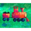 Old Fashioned Steam Train Print 11x14 Horizontal Frame, Green - Wall Décor - 2
