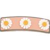 Wide Bar 3-Flower Barrette Clip, Sunset - Hair Accessories - 1 - thumbnail