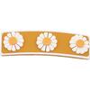 Wide Bar 3-Flower Barrette Clip, Wheat - Hair Accessories - 1 - thumbnail