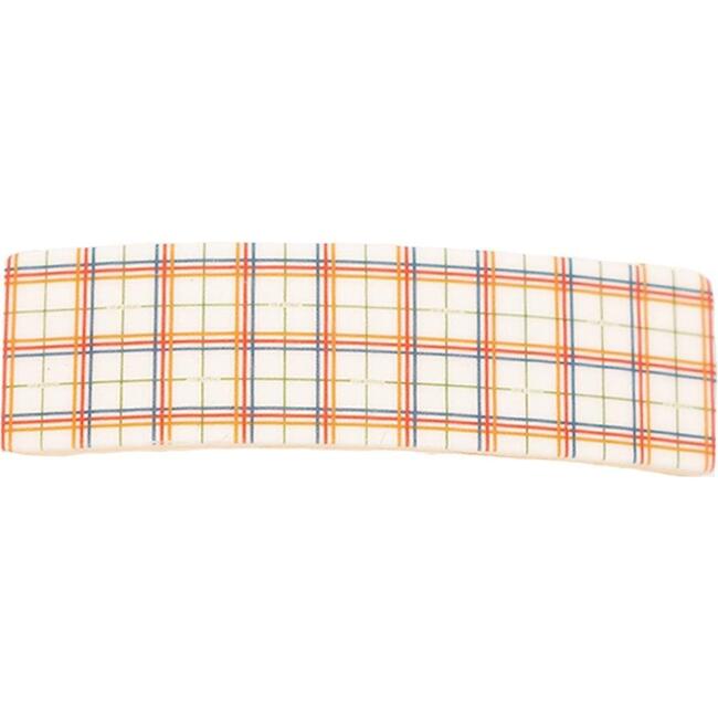 Wide Bar Barrette Clip, Plaid - Hair Accessories - 1