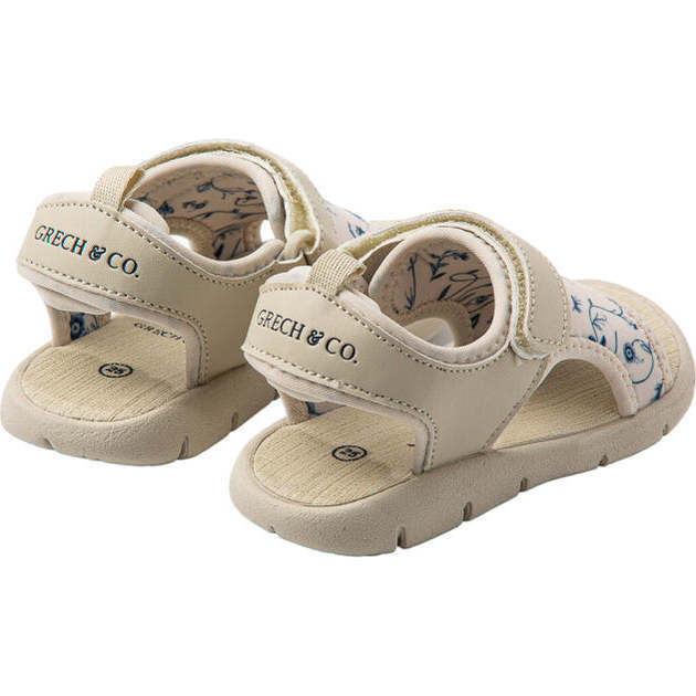 Ultra-Lightweight Velcro Strap Play Sandal, Scandi Floral - Sandals - 2