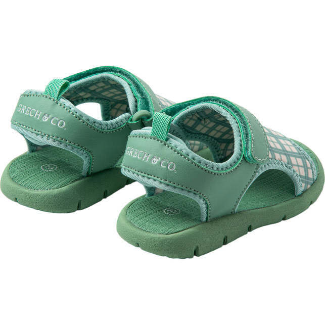 Ultra-Lightweight Velcro Strap Play Sandal, Fern Plaid - Sandals - 2