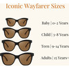 Teens Iconic Wayfarer Polarized Sunglasses, Cinnamon - Sunglasses - 3