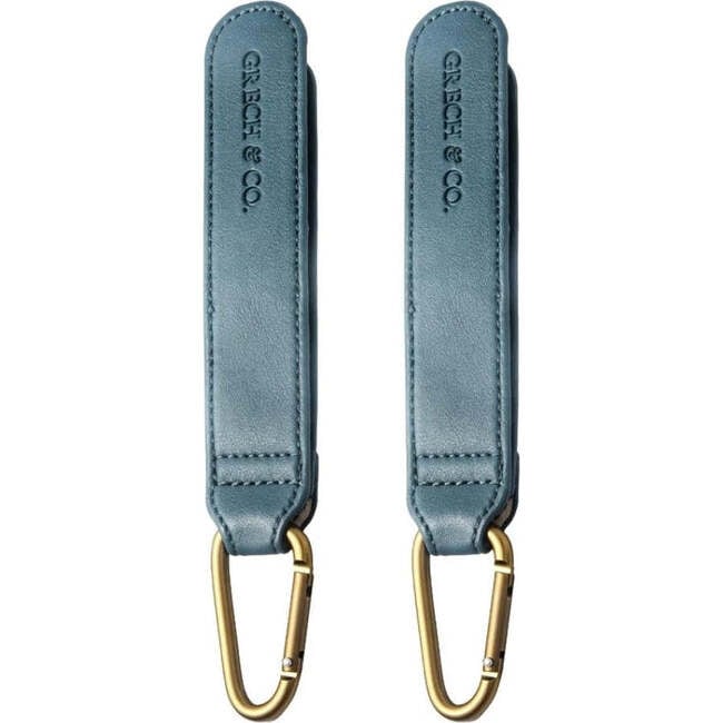 PU Stroller Velcro Strap With Hook, Desert Teal (Set of 2)