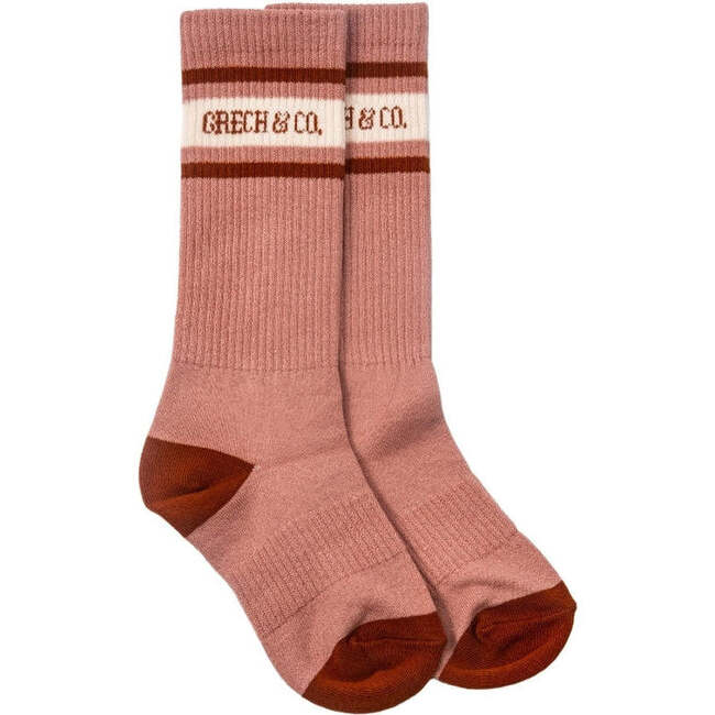 Organic Cotton Ribbed Tube Socks, Sunset