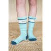 Organic Cotton Ribbed Tube Socks, Laguna - Socks - 2