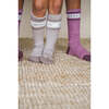 Organic Cotton Ribbed Tube Socks, Fog - Socks - 2