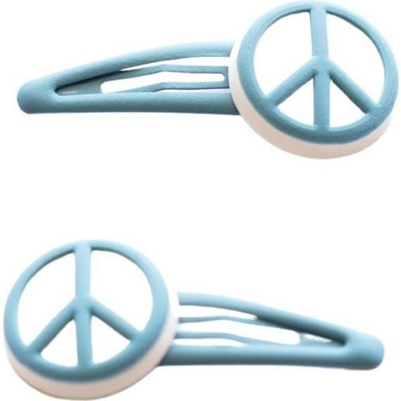 Minimalist Snap Clips, Peace Sign (Set of 2) - Hair Accessories - 1