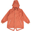 Fishtail Hooded Long Raincoat, Sunset Gingham - Raincoats - 1 - thumbnail