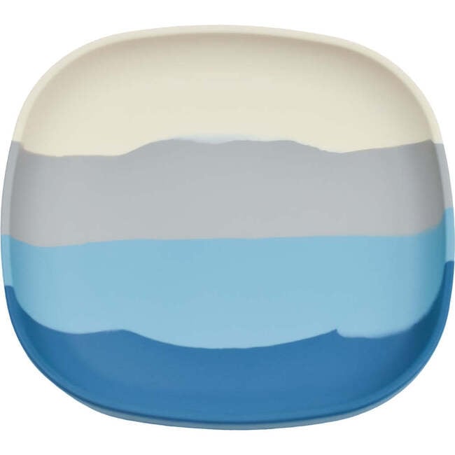 Color Splash Collection Suction Silicone Plate, Desert Teal Ombre - Tableware - 1