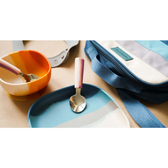 Color Splash Collection Suction Silicone Plate, Desert Teal Ombre - Tableware - 5