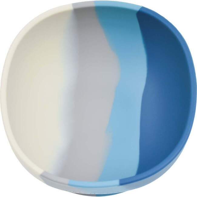 Color Splash Collection Suction Silicone Bowl, Desert Teal Ombre