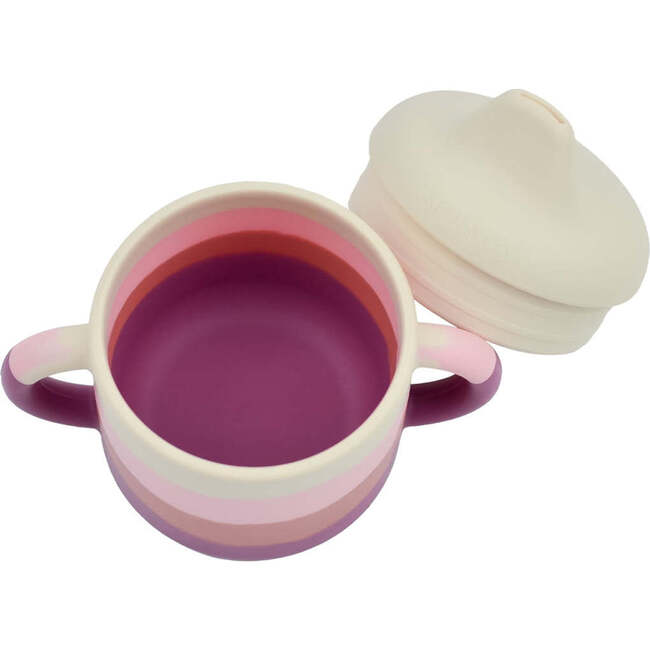 Color Splash Collection Silicone Sippy Cup, Mauve Rose Ombre - Tableware - 2