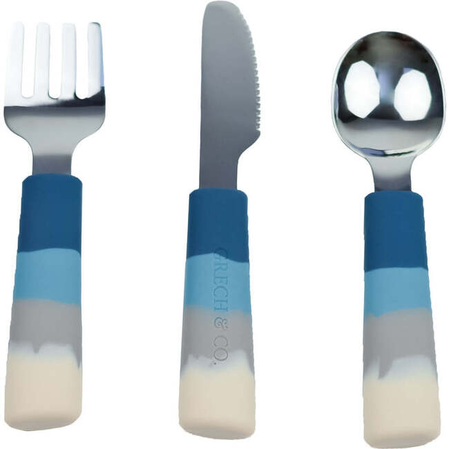 Color Splash Collection 3-Piece Cutlery Set, Desert Teal Ombre