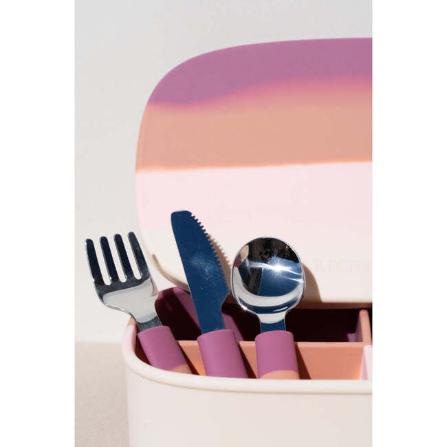 Color Splash Collection 3-Piece Cutlery Set, Mauve Rose Ombre - Tableware - 5