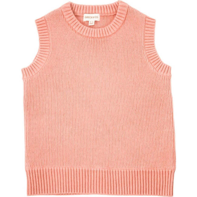 Classic Rib Knit Sweater Vest, Sunset