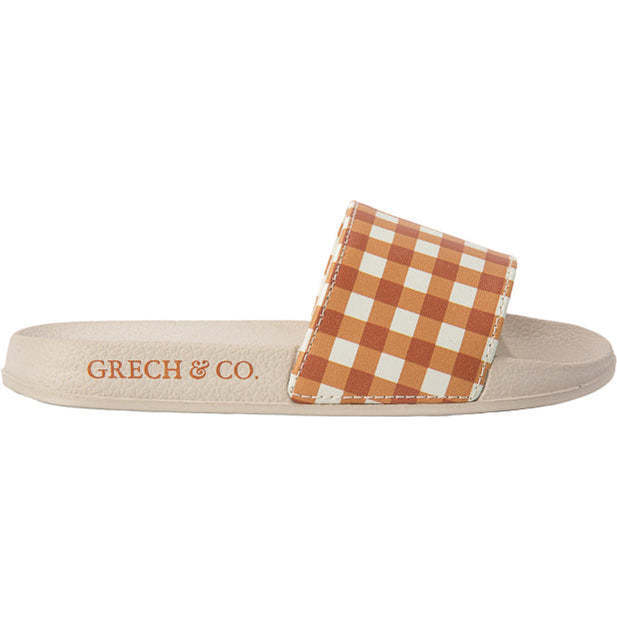 Classic Lightweight Slide Sandal, Sienna Gingham - Sandals - 2