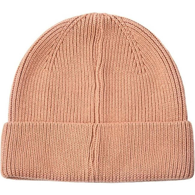 Braided Knit Rolled Hem Beanie, Sunset - Hats - 2