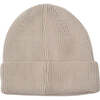 Braided Knit Rolled Hem Beanie, Fog - Hats - 2