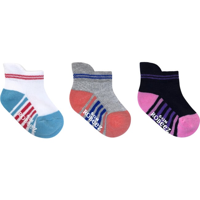 Sky Athletic Girls Quarter, Assorted (3 Pack) - Socks - 1