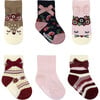 Woodland Friends Girls Crew Sock, Pink (6 Pack) - Socks - 1 - thumbnail