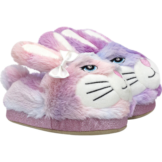 Fluffy Girls Light-Up Slippers, Pink